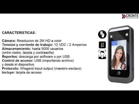 Instalación del checador biométrico facial para control de acceso