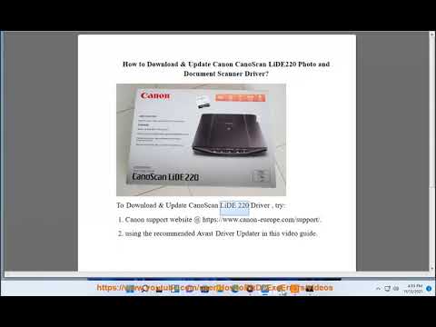 Actualización de Drivers para el Canon Lide 220